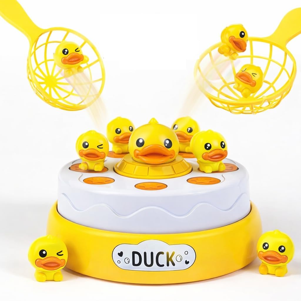 Bouncing Duck Catch Game with Music – Dancing Jumping Duck Toy with Rotating Board, Interactive Catch & Toss Game for Kids & Family | Fun Learning Toy for Toddlers Boys & Girls Age 3+
