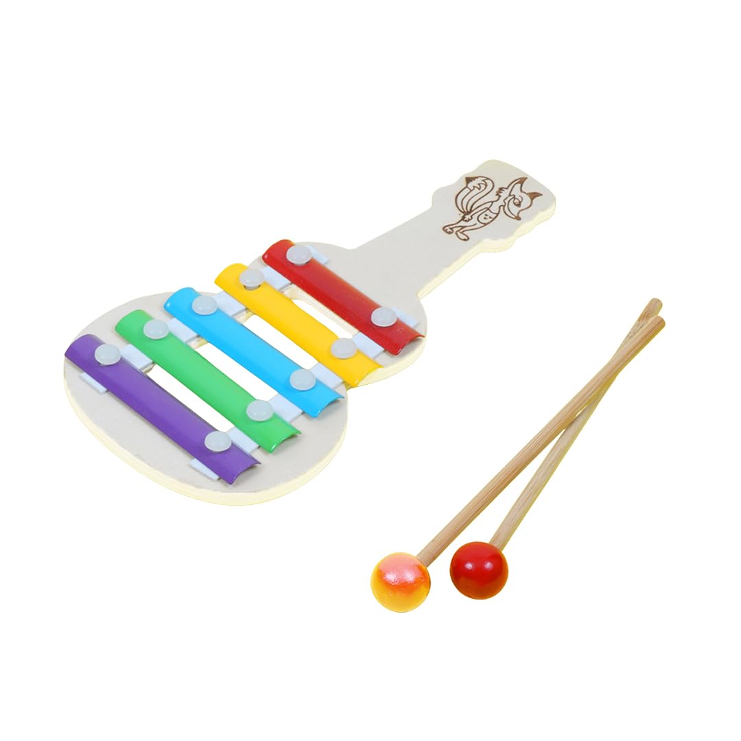 Brainy Bear Wooden Xylophone, Rhythm Learning Toy for Kids, Baby Musical Toy, Early Montessori Music Learning Skills Development Tool for Babies