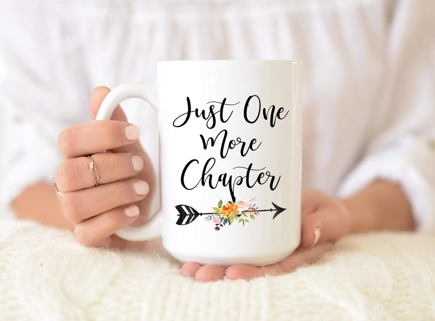 Coffee Mug Just One More Chapter Reading Mug Gift for Book Lovers Bookworm Mug Gift for Readers Book Club Gift Funny Mug