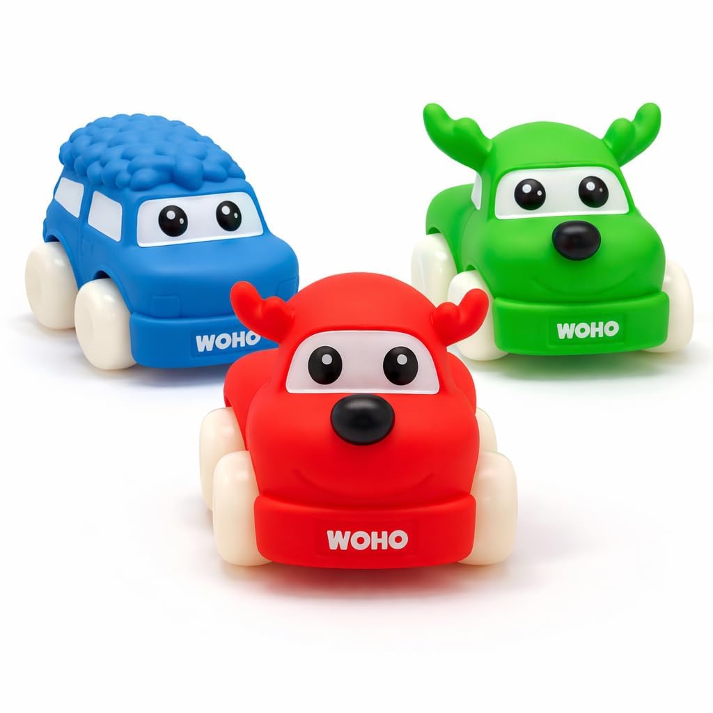 Cuddle Cruiser Car Toys, Babies 6mo+, Pack 3 (Original Edition)