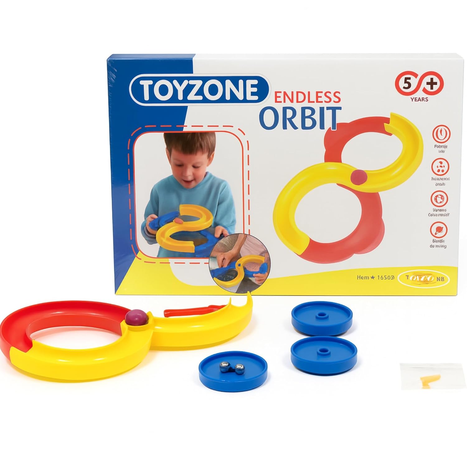 Endless Orbit Ball Toy for Kids Coordination with Dual Track Loops, Motor Skill Development for Boys & Girls, Indoor Activity Toy for Focus & Concentration