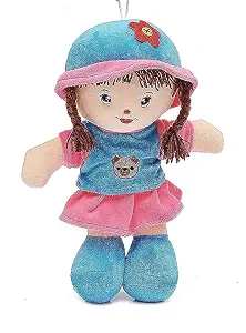Glance Soft Cute Looking Beautiful Doll | Attractive Stuffed Toys | Grab Your Attention on Little Darling Doll (Blue Addie Girl, 40 cm)