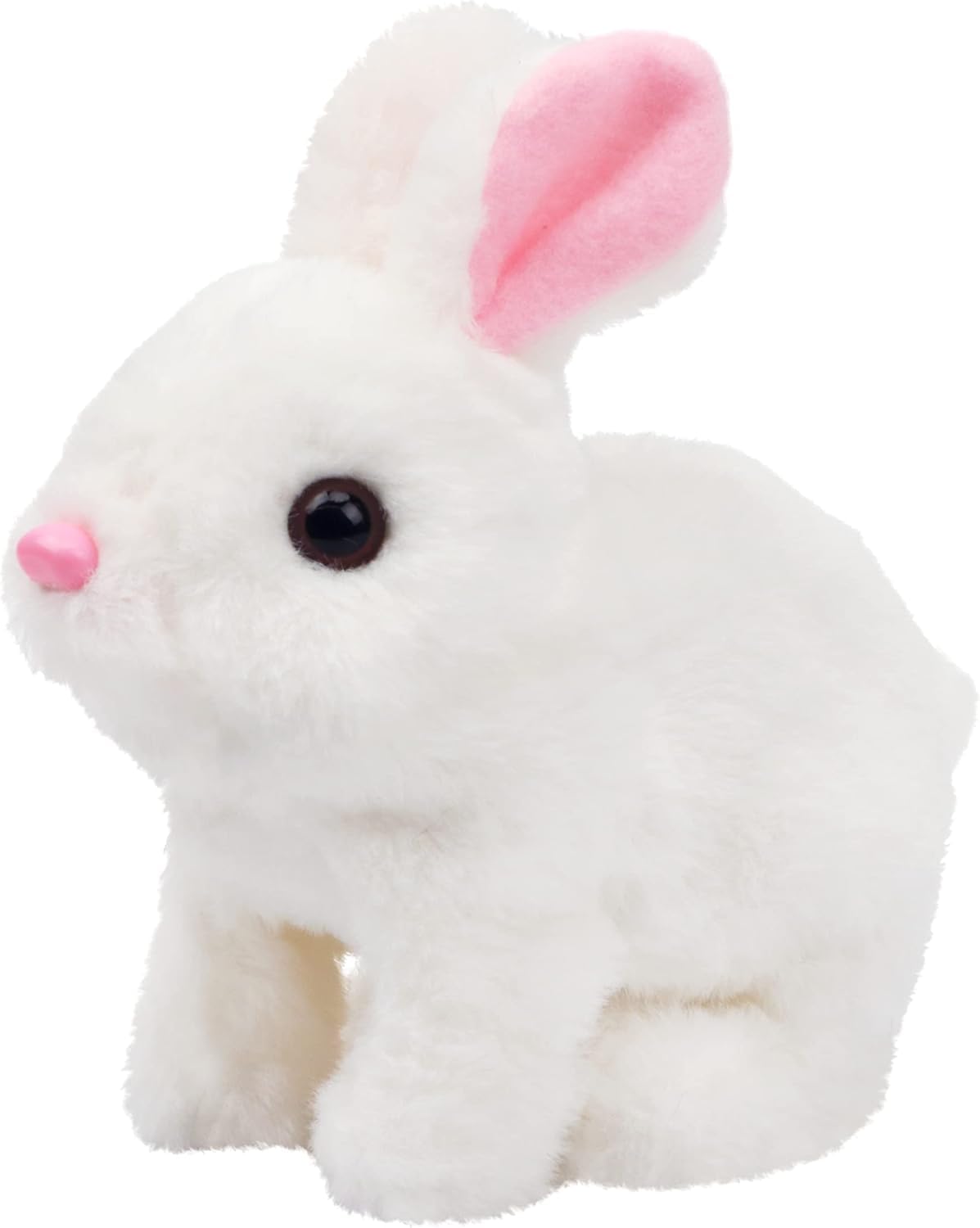 Hopping Rabbit Toy with Sound – Walking Bunny for Toddlers, Moving Ears, Twitching Nose & Cute Mouth | Battery Operated Interactive Pet Toy