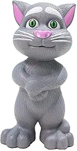 Interactive Talking Toy Cat | Fun Cat Toys for Kids with Songs, Stories & Voice Repeat | Educational Talking Toy for Kids Birthday Gift (Grey)