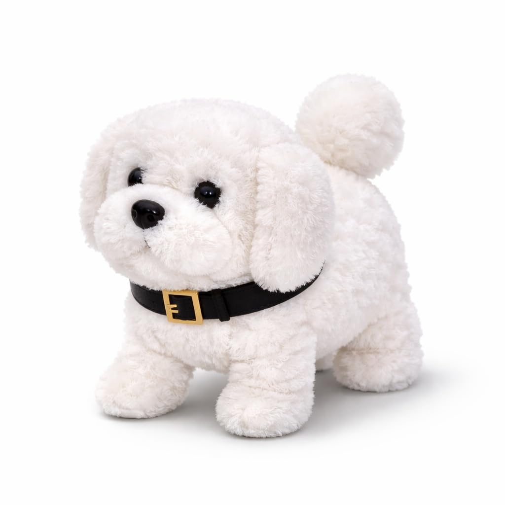 JB'S LAND Walking Dog Toy for Kids | Interactive Barking Puppy with Wagging Tail, Moving Head & Music | Battery Operated Plush Dog Toy | Gift for Boys & Girls