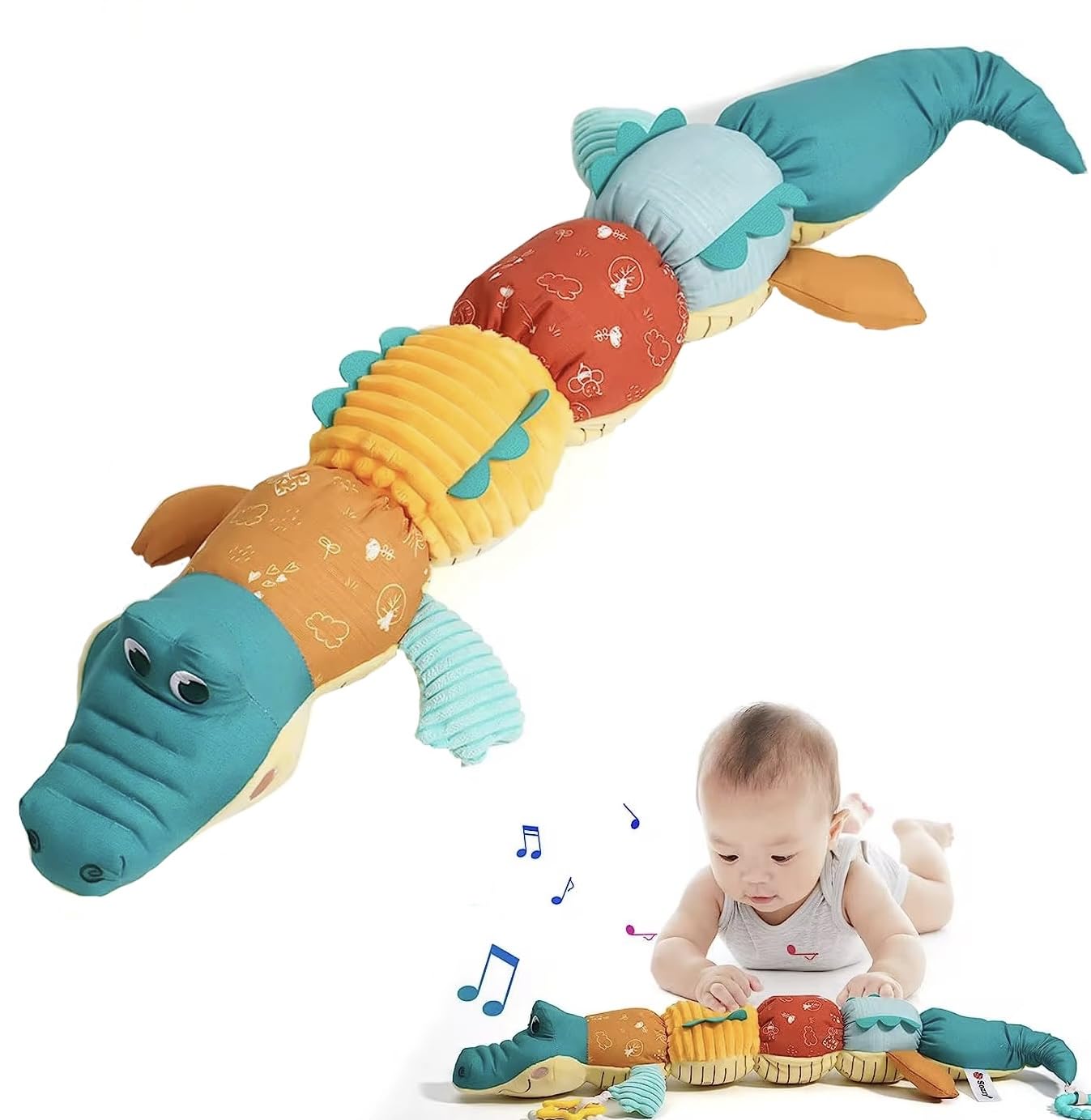 Jinglers Musical Crocodile Baby Toys for 0 to 6 Month, Infant Toys(62cm)