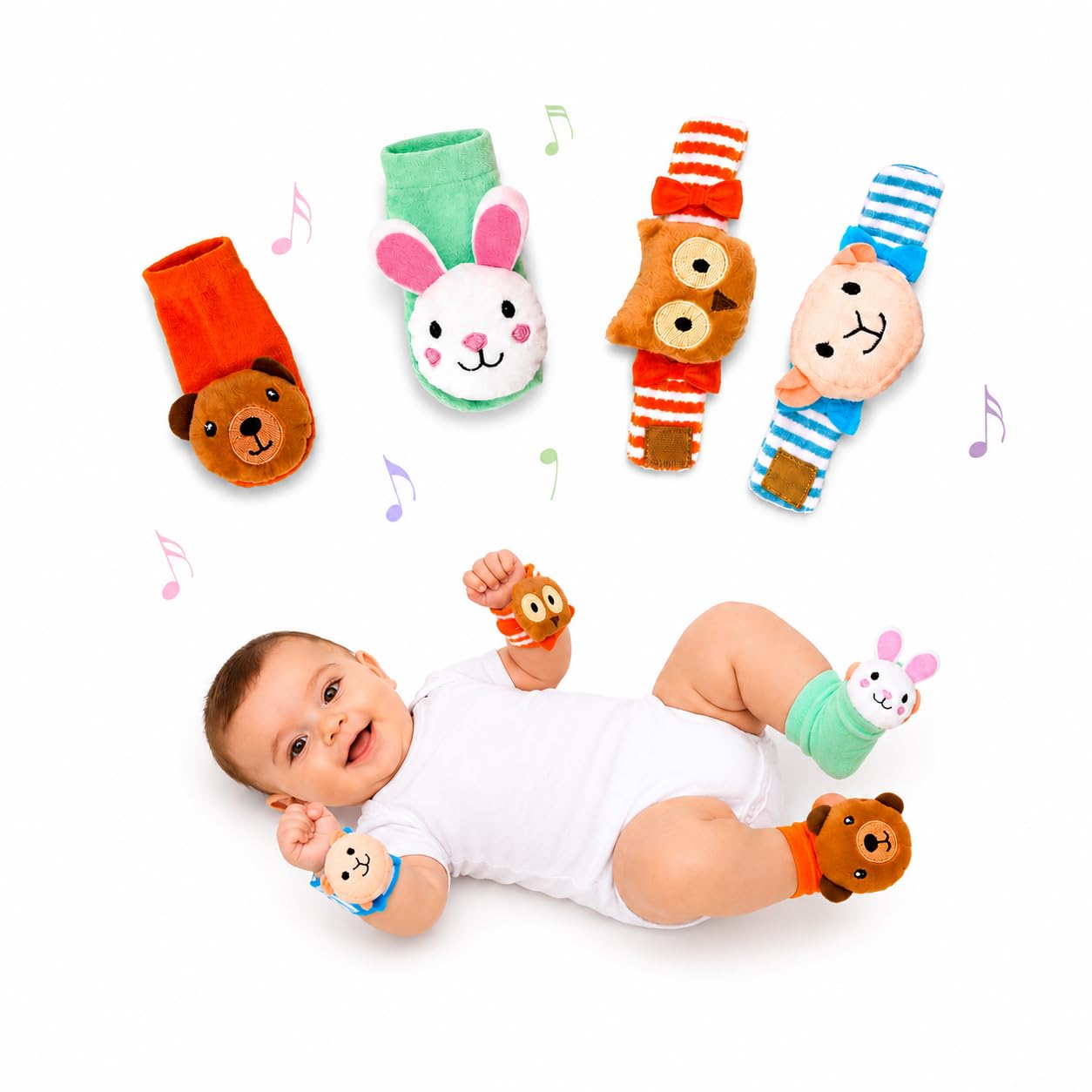 Jinglers Rattle Set for Babies 0-6 Months, New Born Baby Essentials