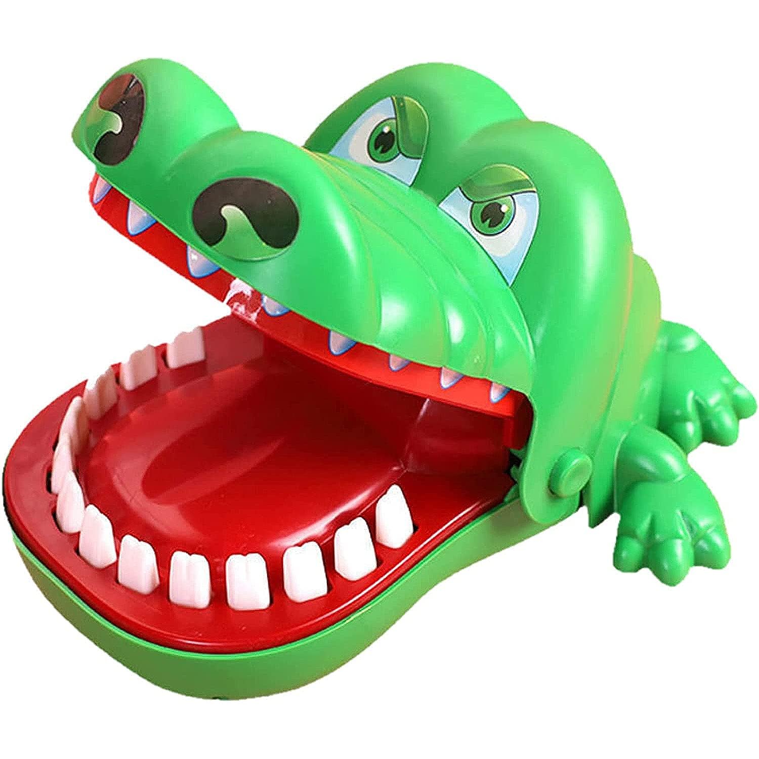 Kidology Crocodile Teeth Toys for Kids | Crocodile Biting Finger Games Toddlers Toy | Educational Learning Preschool Toy Dentist Games with Sounds Funny Crocodile Alligator Chomp Game (Green)