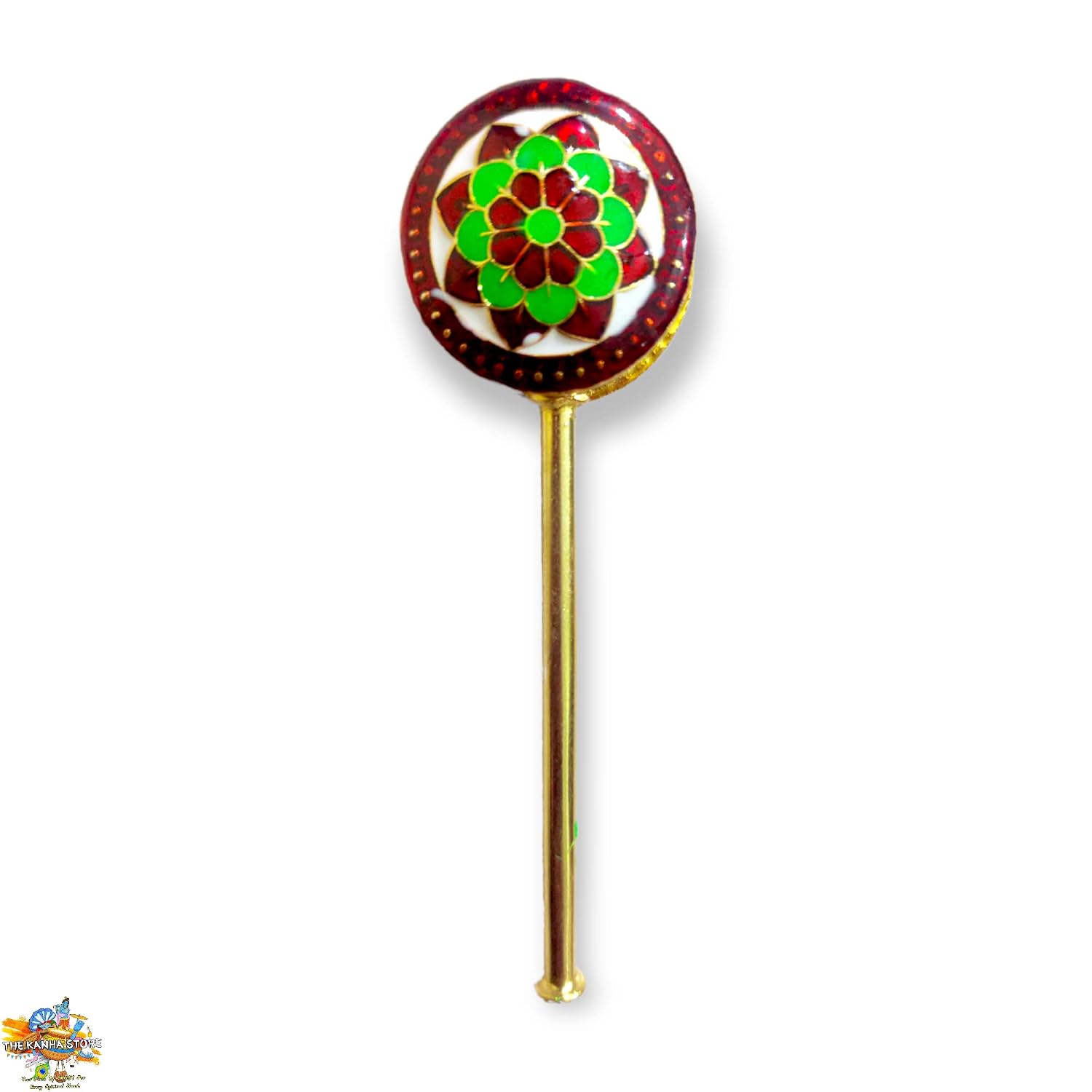 Metal Jhunjhuna Toy – Single Rattle Toy for Janmashtmi Laddu Gopal Ji [ Multicolor ] | By The Kanha Store (1)