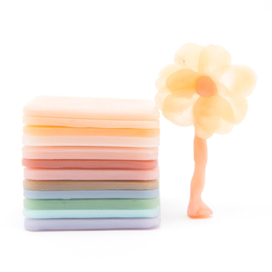 Natural Modelling Clay Made with 100% Pure Beeswax | Infinitely Reuseable Non-Toxic Clay for Pretend Play | Set of 12 Colours | Ages 3+