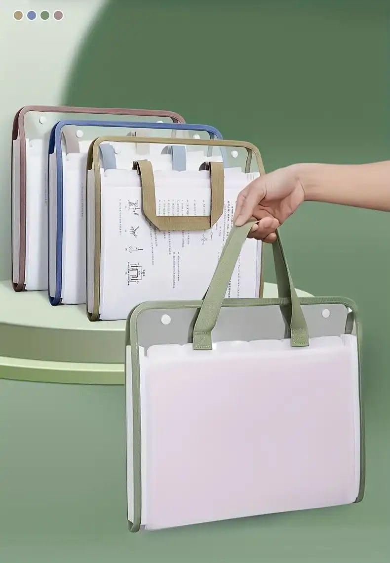 OSDUE A4 Paper File Folder with 13 Layers | Expandable Accordion Document Organizer | Vertical Office File Storage Bag for School, Hospital, Bank Records & Home Documents – Multicolor