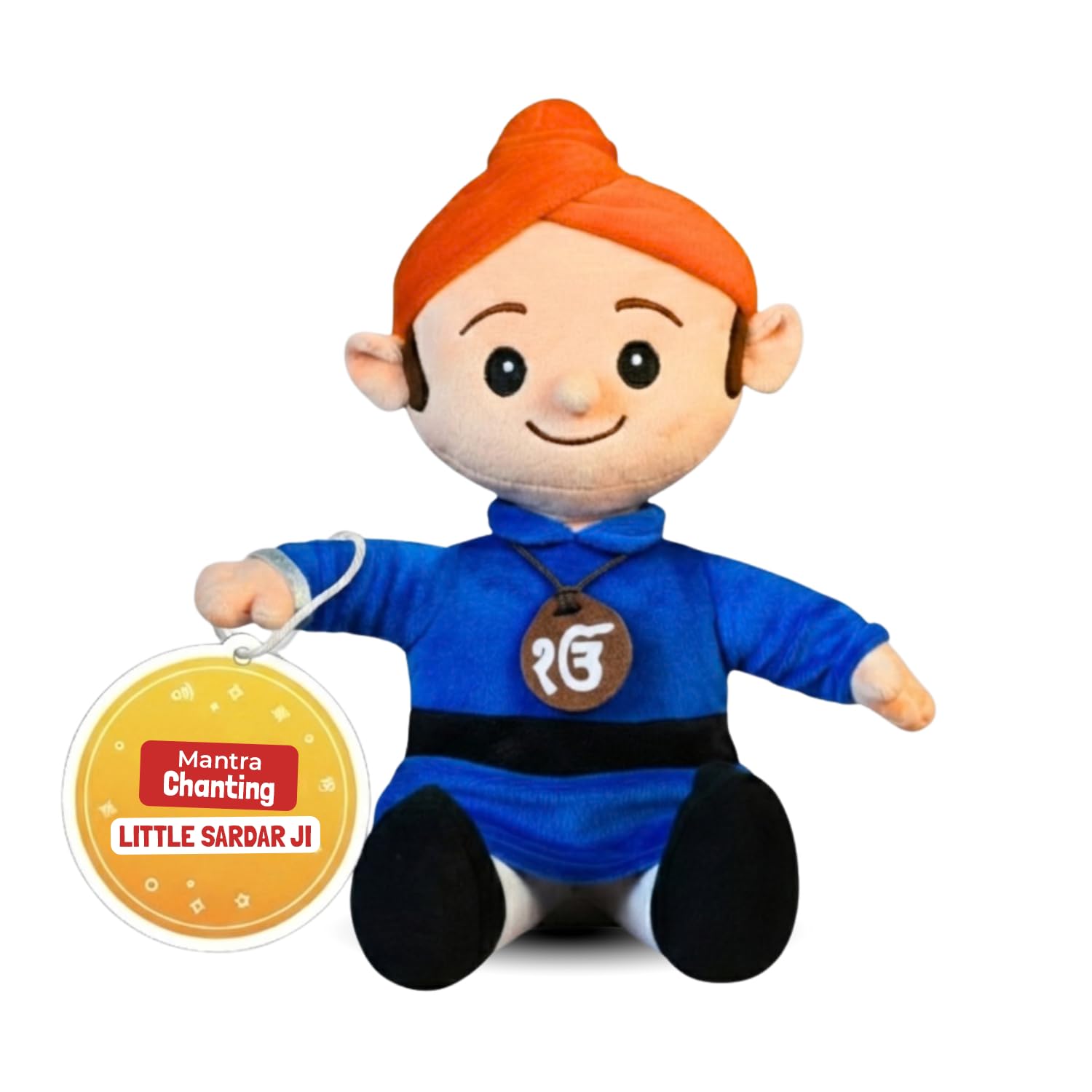 Panda's Box Mantra Chanting Sardar Ji Soft Toys for Kids | Sikh Musical Stuffed Plush Toy for Girls & Boys | Mool Mantar & Waheguru Audio | Non-Toxic, Huggable for Babies & Toddlers| Teddy Bear