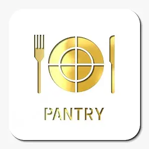 Pantry Room Sign – 6 x 6 Inch Self-Adhesive Acrylic Board – Clear Identification Signage for Business, Office, Corporate, Hotel, Factory, Club, Commercial Spaces & Malls