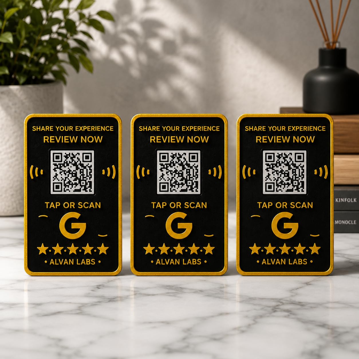 Premium Smart NFC Review Card | Boosts High Ratings | Instant Tap & QR Scan with Smart Rate Filtering | Lifetime Free, Unlimited Updates & Dashboard Access (3)