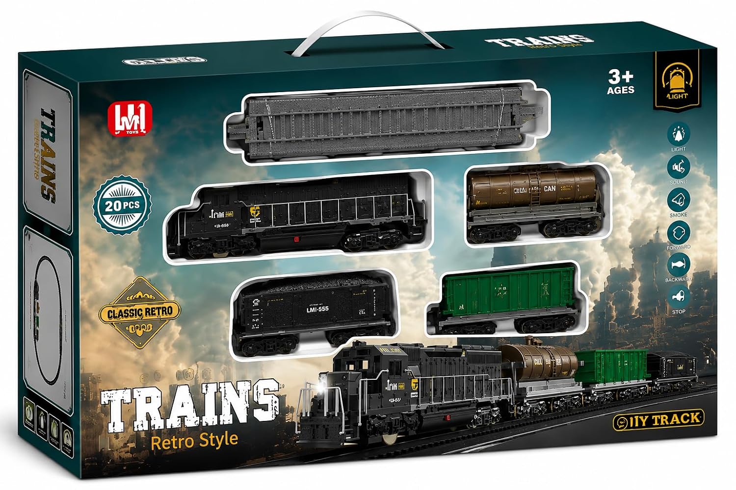 Rail Style Battery Operated Train Set with Track for Kids | Electric Toy Train with Railway Track System