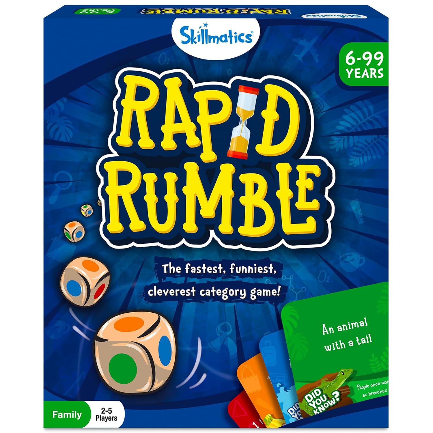 Skillmatics Rapid Rumble – Fast-Paced Board Game for Kids, Teens & Adults