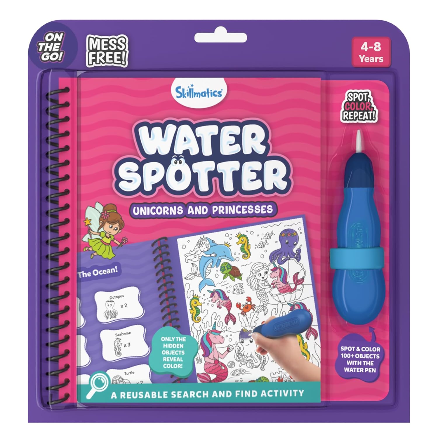 Skillmatics Reusable Search & Find Book – Water Spotter, Mess-Free Activity