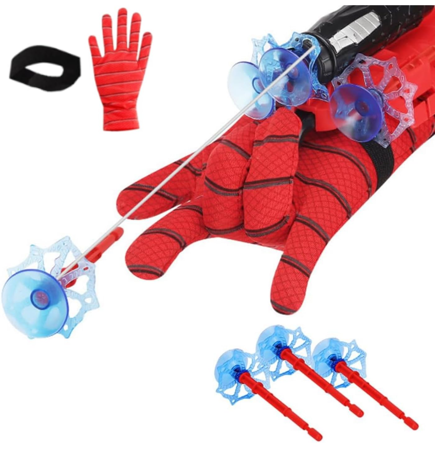 Spider Web Shooters Toy for Kids – Hero Launcher Wrist Toy Set | Fun & Educational | Sticky Wall Soft Bomb for Cosplay & Interactive Play | Birthday Gift (Pack of 1, Red)