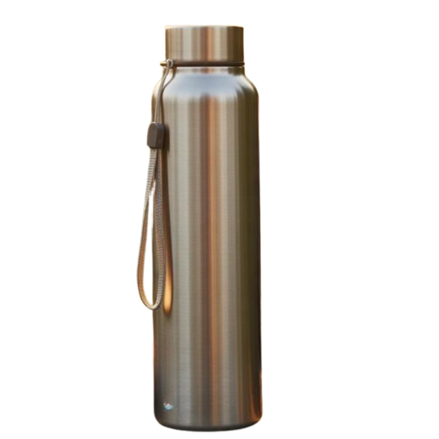 Stainless Steel Water Bottle 1000ml, Insulated Double Wall Flask for Hot & Cold Drinks, Reusable 1 Litre Travel Water Bottle for Gym, School, Office, Silver (1)