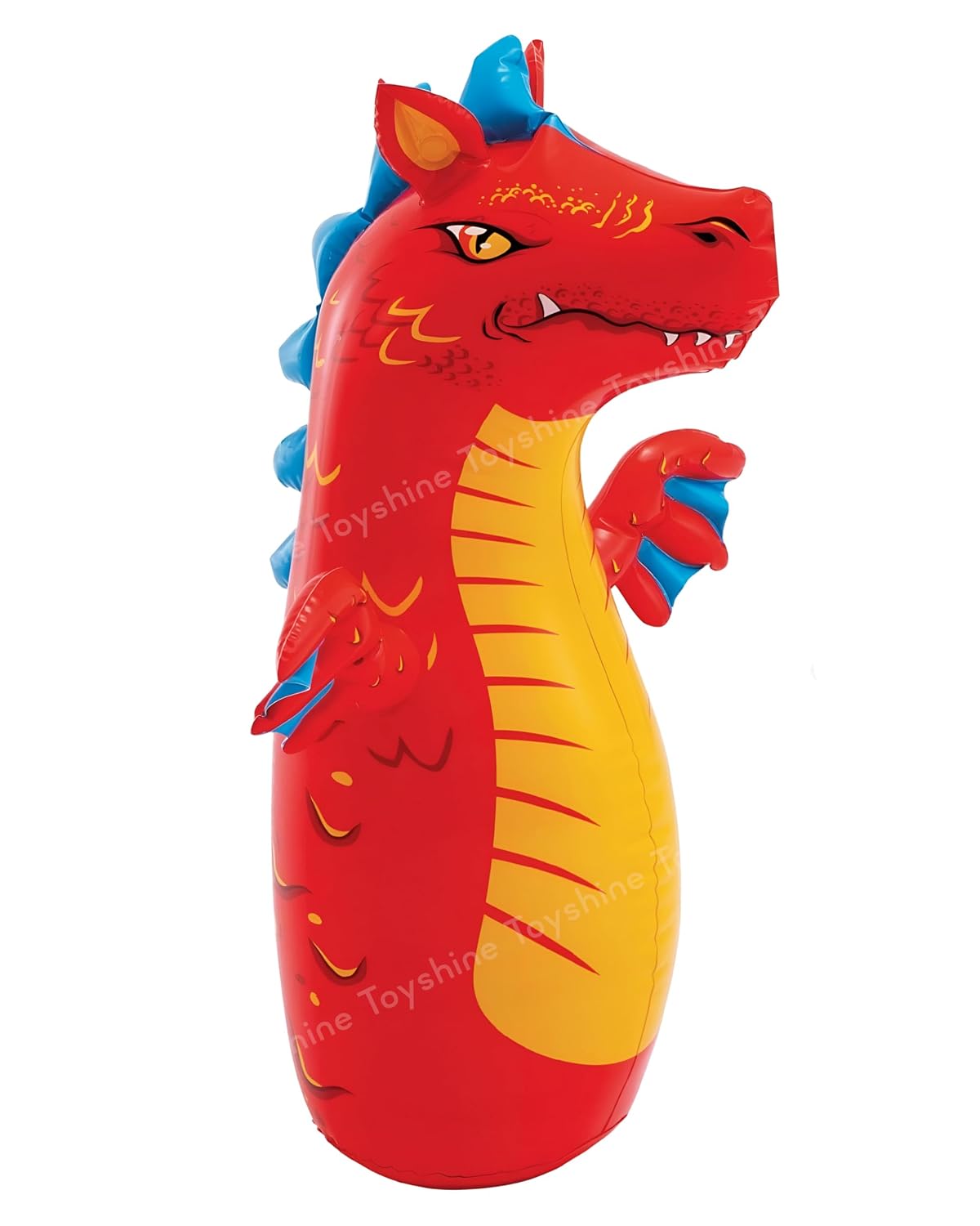 Toyshine Inflatable Dragon Bop Bag Punching Toy for Kids | Fillable Water Base for Bounce Back Action | Freestanding Inflatable Active Indoor & Outdoor Sports Toy for Kids Boys & Girls - Red