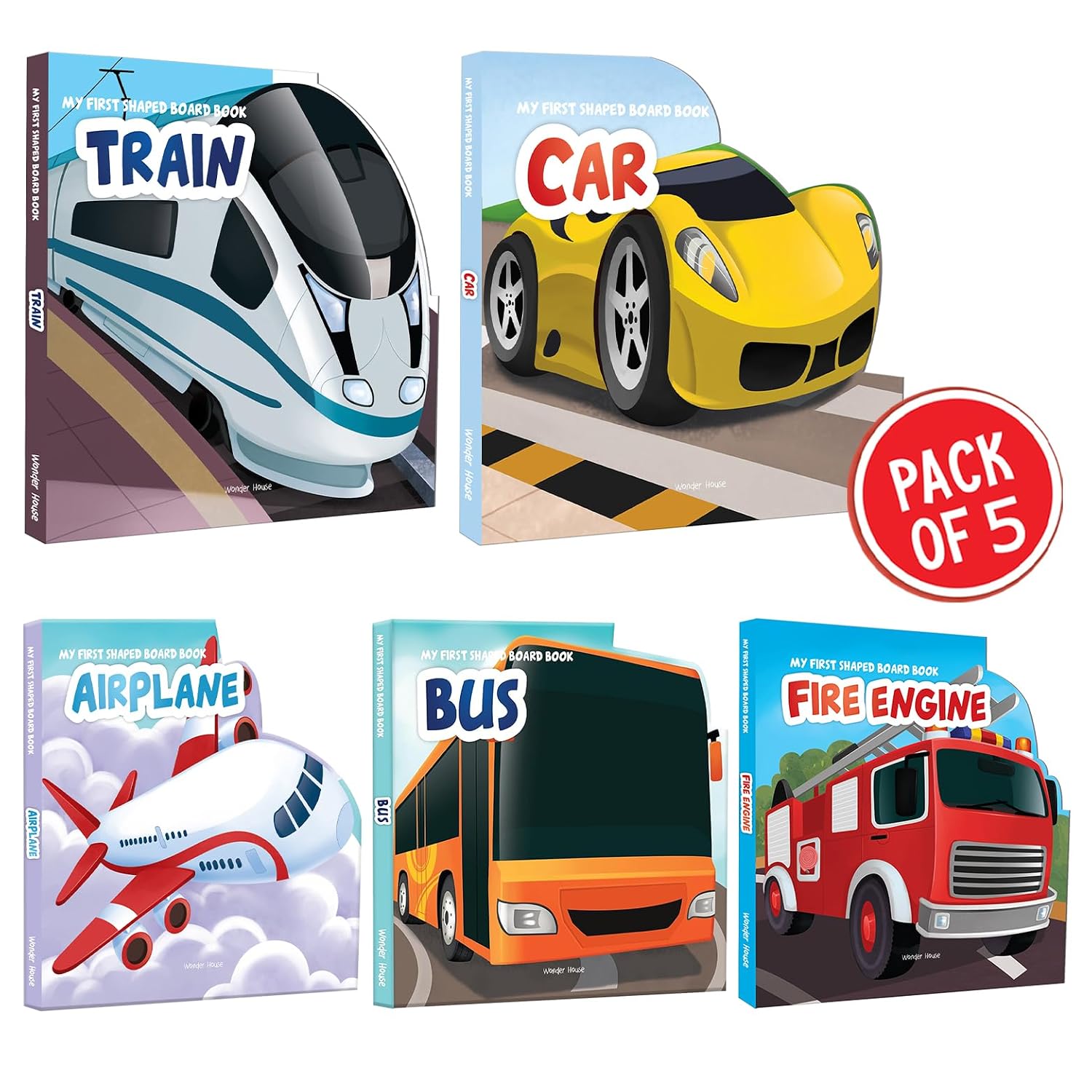 Transport - Shaped Books - Pack of 5