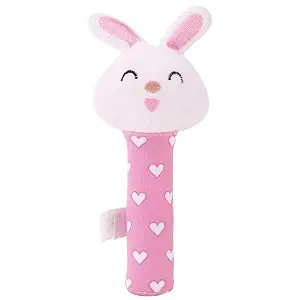 Trots Squeaky Toy for Babies, Soft, Chew-Safe and Non-Toxic, Stimulates Sensory and Motor Skills, Lightweight and Easy to Hold, for Babies 3+ Months, Pink