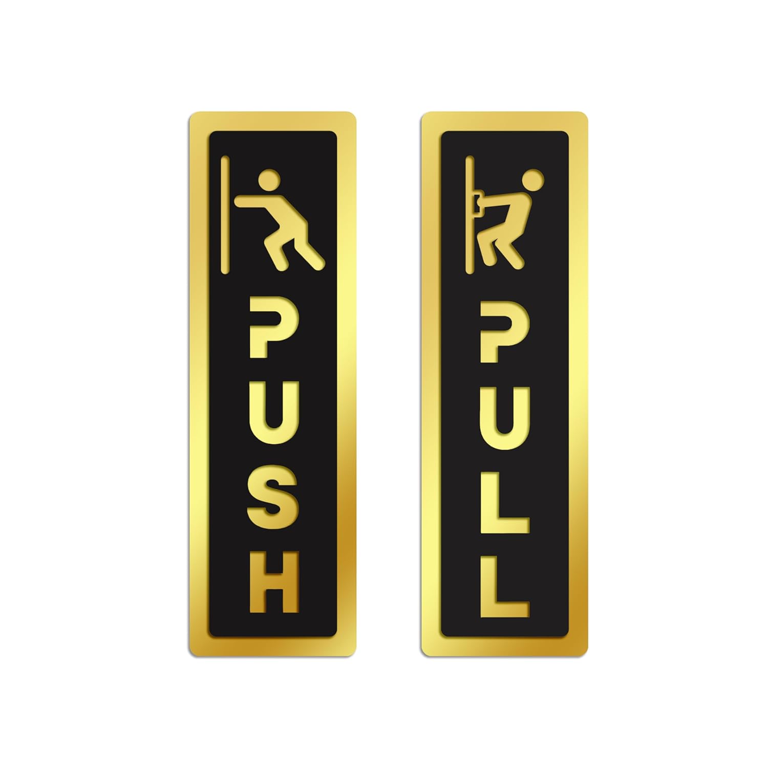 Trueflair Beware of Dog Stickers for Glass Door, Acrylic Golden Black Sign Signage, Self Adhesive, Office Supplies (Beware of Dog)