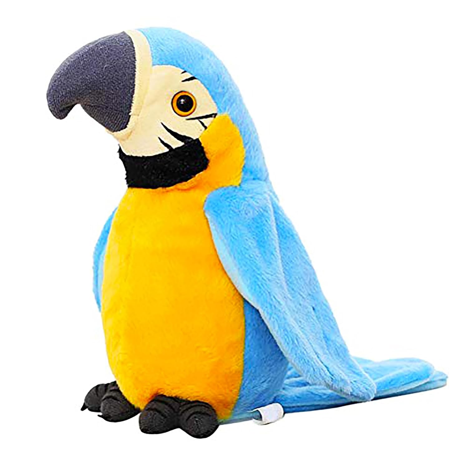 VGRASSP Talking Parrot Toy for Kids No Matter What You Say Will Repeat Funny Learning Good Helper Bring You Happiness! Plush Parrot Speaking Toy (Blue-Printed)